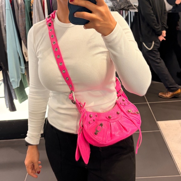 Balenciaga Handbags - Balenciaga La Cagole braided Strap Heart Shaped Shoulder Bag